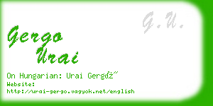 gergo urai business card